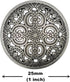 Bezelry 8 Pieces Flowery Engraving Openwork Domed Gray Silver Metal Shank Buttons 25mm (1 inch)...