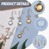 CHGCRAFT 8Pairs 4Styles Earrings Wire Hooks Blanks DIY Earring Making Kits Including Bowknot with Flat Round Transparent Glass Cabochons and Plast...