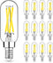 Mlambert 12 Pack Dimmable T6 LED Bulbs,4W Equal 40W e12 Candelabra Bulb 5000K,Clear 4W E12 Edison Bulb for Chandelier,Light Bulb E12 Candelabra Bu...