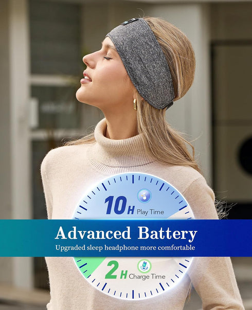 New Sleep Headphones Adjustable Bluetooth Headband Headphones Wireless Earbuds Earphones with HD Stereo Speakers Cool Gadgets Gifts for Sleeping S...