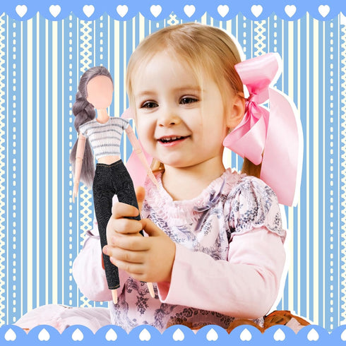 4 Sets Doll Clothes 11.5 Inch Girl Doll Accessories Doll Clothing Doll Outfits Doll T Shirt Dress Short Sleeve and Pant for Girls Birthday Gifts(V...