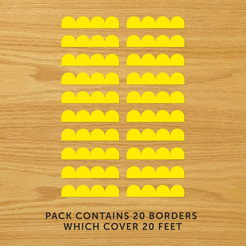 Astrobrights Bulletin Board Borders, 2" x 12", Solar Yellow, Pack of 20 Borders...