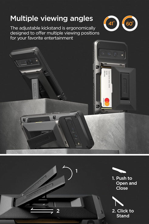 VRS DESIGN Damda Glide Hybrid Phone Case for Pixel 7 Pro, Functional Sturdy Case Compatible for Pixel 7 Pro Case (2022) Black...