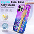 NGB Designed for iPhone 12 Mini Case, Purple/Blue | Glitter Liquid Sparkle Cute Cover for Women Girls Kids | with Tempered Glass Screen Protector ...