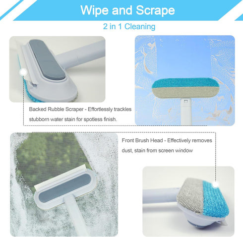 Pet Hair Removal Tool 2 Pieces, Dog and Cat Hair Remover for Couch Carpet Furniture, 4 in 1 Multifunctional Pet Hair Removal Broom, Cleaning Brush...