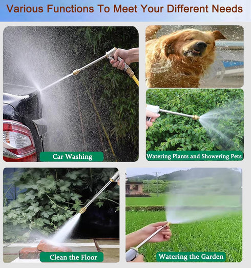 Garden Hose Nozzles,High Pressure Water Hose Nozzle Sprayer Head,360°Water Adjustment,2 Different Types of 3/4”Quick Connectors, for Watering Gard...