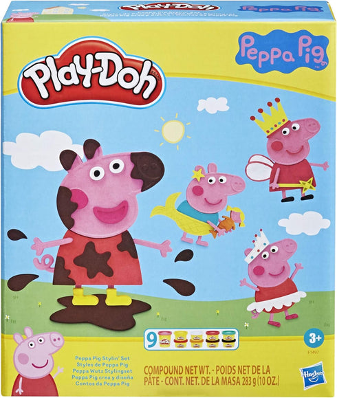 Play-Doh Peppa Pig Stylin' Set, Peppa Pig Playset with 9 Cans and 11 Tools, Peppa Pig Toys for 3 Year Old Girls and Boys and Up...