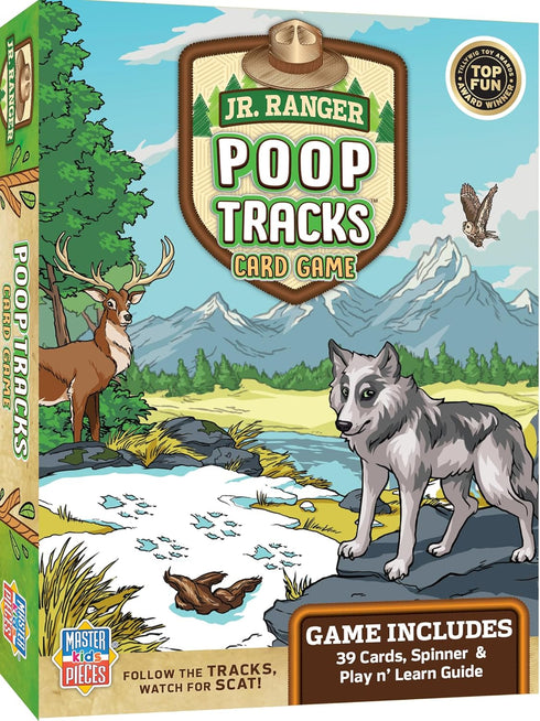 Masterpieces Jr Ranger Poop Tracks Card Game, Ages 6+, 2-6 Players, Medium...