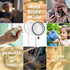 AIXPI Magnifying Glass with Light, 30X Handheld Large Magnifying Glass 12 LED Illuminated Lighted Magnifier for Macular Degeneration Seniors Readi...