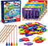SpringFlower Wooden Magnetic Sight Word Fishing Game, Sight Word Educational Toy for Age of 3,4,5,6 Year Old Kids, Boys & Girls,Homeschool,Visual,...