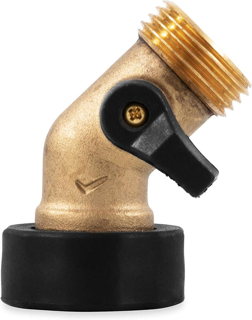 Camco Solid Brass 45 Degree Drinking Water Valve with Garden Hose Connections (20173)...