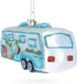 Silver Camper Trailer Glass Christmas Ornament...