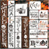 Halloween Stencils for Painting on Wood Door Sign Reusable Large Holiday Stencil for Crafts Canvas Wall Shirts Cookie Drawing Paint Decorating (Ha...
