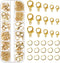 170Pcs Gold Lobster Claw Clasps with Open Jump Rings Kit, 10mm, 12mm, 14mm, 16mm, 18mm Alloy Small Jewelry Clasps Lobster Clasps and 6mm Jump Ring...