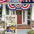 4th of July Summer Garden Flag, 12x18 Inch Patriotic Celebration Double-Sided Decorative Burlap Yard Flag for Memorial Day Independence Day Outsid...