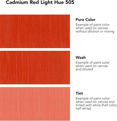 Daler Rowney Georgian Oil Paint Cadmium Red Light Hue 225ml Tube - Art Paints for Canvas Paper and More - Oil Painting Supplies for Artists and St...