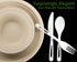 Non-GMO Plant-Based Plastic Cutlery Combo Pack. 25 Place Settings (Fork, Knife, Spoon) of Certified Compostable, Disposable, Eco-Friendly Silverwa...