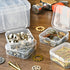 Small Bead Organizers, 31 Pieces Plastic Storage Cases Mini Clear Bead Storage Containers Boxes with Hinged Lid and Large Rectangle Organizing Box...