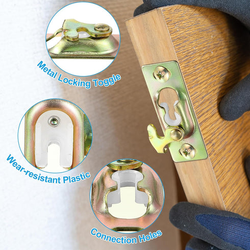 2 Pack Pocket Door Hardware Kit, RV Sliding Door Hanger with Adjustment Wrench, Pocket Door Rollers Assembly Pocket Door Hanger, Pocket Door Hange...