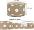 Burlap Ribbon Wired,1-1/2"x10 Yard,White Polka Dots Rustic Ribbon for Easter, Christmas, Wreath, Spring, Summer, Wedding, Baby Shower, Birthday...