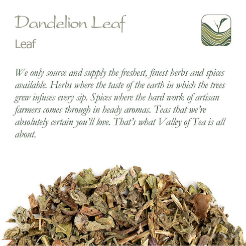 Dandelion Leaf Herbal Tea - Old Folk Remedy - Loose Taraxacum Officinale Dried Leaves - Dandeliin Tea Dandelion Herb Tea Dandelion Tea Danelion Te...