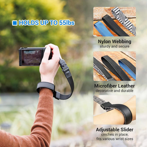 Camera Wrist Strap, Durable Camera Hand Strap with Quick Release for Sony ZV-1 II ZV-1 ZV-1F ZV-E10 RX100 VII VA VI V IV III II G7X Mark III G5X G...