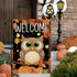 Welcome Fall Owl Garden Flag Autumn Owl Pumpkins Maple Leaves Flag 12×18 Inch Double Sided Vertical Burlap Farmhouse Yard Flag Thanksgiving Holida...