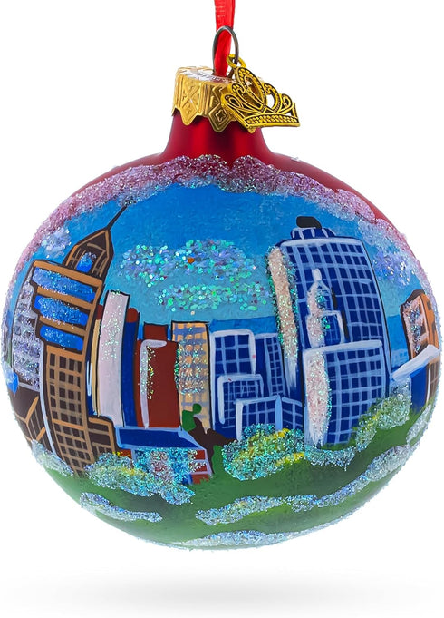 Memphis, Tennessee Glass Ball Christmas Ornament 3.25 Inches...