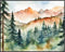 Posterizer 1 pcs- mountains and trees beautiful landscape nature 4-Landscape & Nature Art-Floral Botanical Art- Decor for Home & Office- unframed ...