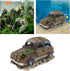Create idea Aquarium Fish Tank Decor Ornament Resin Imitation Accident Car Landscape Terrarium Home Interior Decorating Accessories 12x7x7cm Brown...