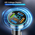 66W Car Charger Adapter 5 Port USB Car Charger PD 30W QC3.0 3.1A Car Cigarette Lighter USB Charger with LED Voltmeter Fast Car Charger Compatible ...