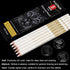 KALOUR White Charcoal Pencils Drawing Set, Professional 6 Pieces White Sketch Pencils for Drawing, Sketching, Shading, Blending, White Chalk Penci...