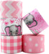 David accessories Elephant Grosgrain Ribbon Tape 1.5" Wide x 25 Yards Total-5 Rolls 5 Yards for DIY Handmade Hair Bow Headwear Wedding Festival Ho...