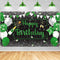 Green Silver Black Happy Birthday Banner Decorations - Champagne Glass Balloons Photo Booth Background for Men Women Party Supplies 73 x 44 Inch...