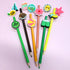 50PCS Summer Different Pencil Topper Decoations Cute PVC Pencil Toppes Lovely Black Clip Pencil Decoration Accessories for Pupil/Junior Students G...