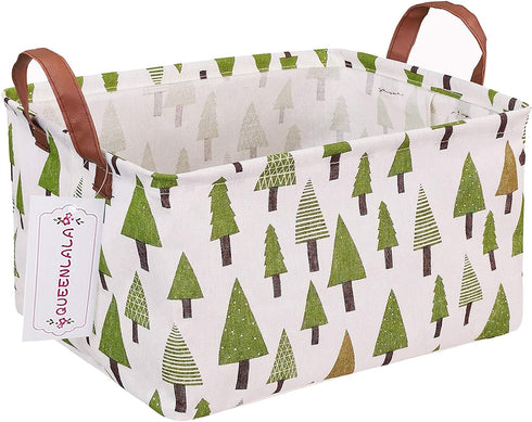 QUEENLALA Rectangular Laundry Hamper/Foldable Nursery Laundry Basket for Organizing/Storage Bin Baskets/Children Toy Office Bedroom/Toy Bin Closet...