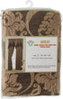 V Luxury Jacquard Curtain Panel with Attached Waterfall Valance, 54 by 84-Inch Ashley Taupe...