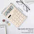 Standard Calculator 12 Digit,Beige Desktop Dual Power Battery and Solar,Desk Calculators with Large LCD Display,Perfect for Home, Office,and Schoo...