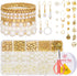 TsMADDTs Pearl Beads for Bracelets, Bracelets Making Kit with Pearl Beads for Jewelry Making Gold Spacer Beads for Adults Girls DIY Friendship Bra...
