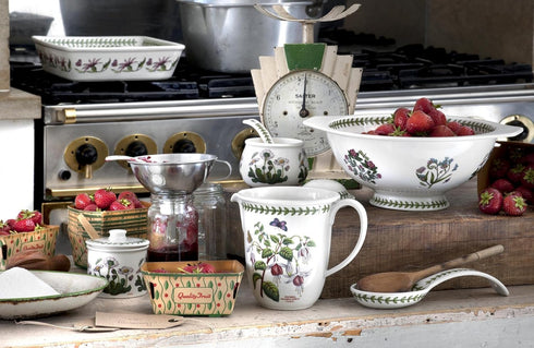 Portmeirion Botanic Garden 30oz Measuring Jug - Fuchsia Motif, Fine Porcelain All-Purpose Kitchen Tools, Dishwasher, Microwave, Freezer, Oven Safe...