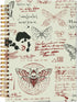 Moth Dead Head Notebook - Skull Notebook, Goth Gothic Journal, Witch Notebook, Goth Office Supplies, Vintage Moth Butterfly Spiral Notebook 5.5x8....