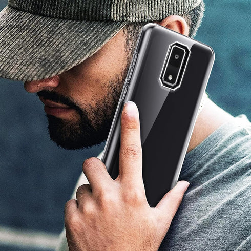 Oududianzi Case for Blu View 4 with Screen Protector,Non-Yellowing Shockproof Bumper Protective Phone Cover, Anti-Scratch Soft TPU Back(Transparen...