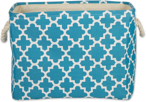 DII Polyester Container with Handles, Lattice Storage Bin, Small, Storm Blue...