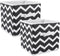DII Non Woven Polyester Storage Bin, Chevron, Black, Small Set of 2...