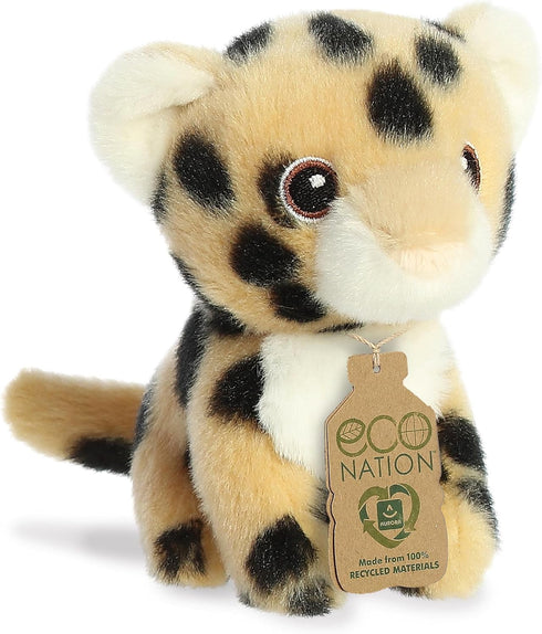 Aurora® Eco-Friendly Eco Nation™ Mini Cheetah Stuffed Animal - Environmental Consciousness - Recycled Materials - Yellow 5 Inches...
