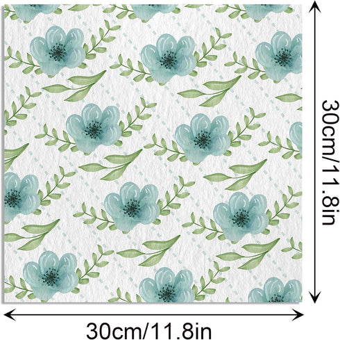 24 Sheets Scrapbook Paper Blue Rose Flower Garden Pattern Paper Double Sided Printing Craft Paper for DIY Card Making Journaling Wedding Scrapbook...