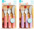 Munchkin® Splash™ Toddler Fork, Knife and Spoon Utensil Set, 6 Pack, Pink/Purple...