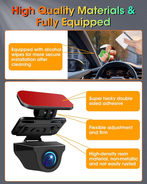 Rear Camera Holder Dash Cam Car Rear Camera Rear Window Bracket Backup Camera Mount ?Strong Adhesive? 180° Adjustment Rearview Camera Bracket Rear...