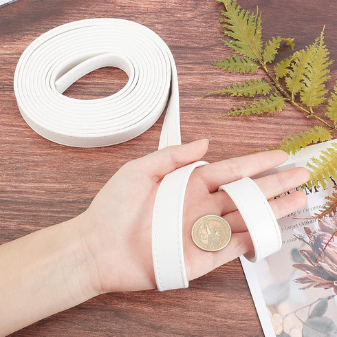 GORGECRAFT 118 Inches Double Sided Leather Strip Straps 0.8 inch Wide Flat Cord DIY Leather Strap String for Making Bag Strap Crafts Leather Belt ...