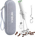 Milk Frother Handheld with 3 Stainless Steel Whisks, Rechargeable Electric Drink Mixer with Stand & Travel Case, Milk Foamer for Coffee, Latte, Ca...